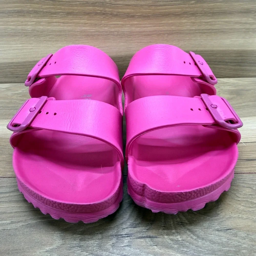 Birkenstock Arizona Eva Hot Pink Sandals Womens 7 N EU 38 Rubber Slides Slip On - Picture 5 of 10